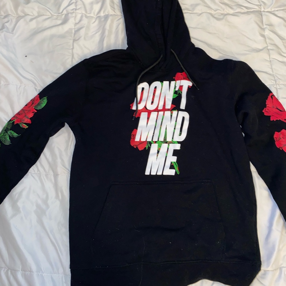 OVERSIZED ROSE DONT MIND ME HOODIE